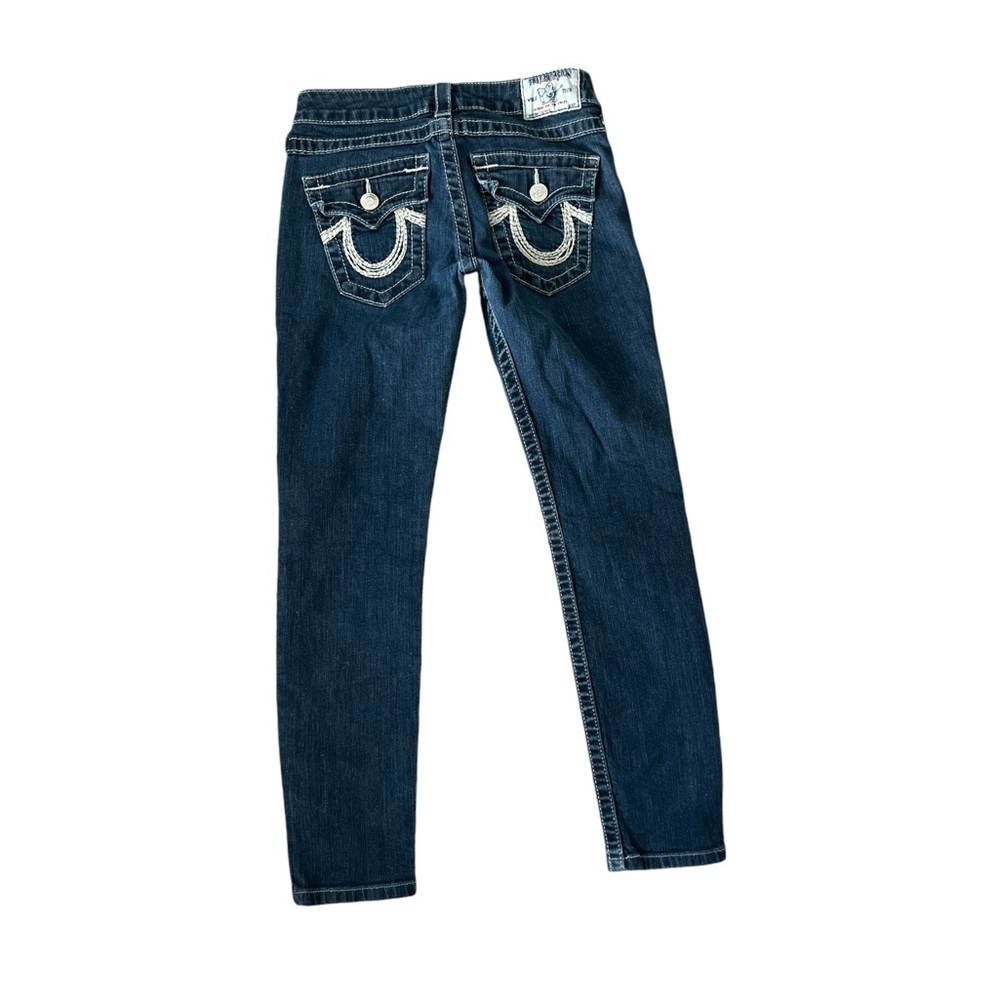 True Religion Vintage ‘90s y2K Skinny Fit Flap Pocket Low Rise Jeans | 26